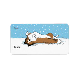 Étiquette Shetland Sheepdog Cute Sheltie Holiday