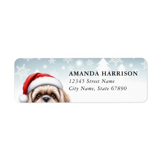 Étiquette Shih Tzu Return Address Labels (Devant)