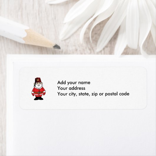 Étiquette Shriner Père Noël (En situation)