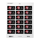 Étiquette *SI CUT CHRISTMAS PIGGY " avec *ÉTIQUETTE DE LA PO (Feuille entière)