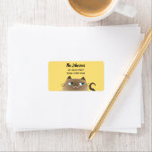 Étiquette Siamese Cat Adresse de retour (En situation)