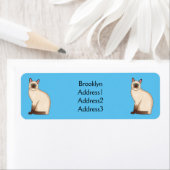 Étiquette Siamese cat cartoon (En situation)