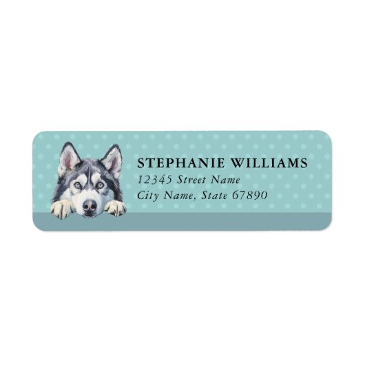 Étiquette Siberian Husky Dog Return Address Labels (Devant)