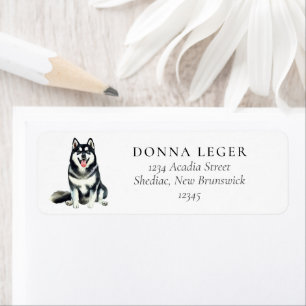 Étiquette Sibérie Husky Dog Adresse