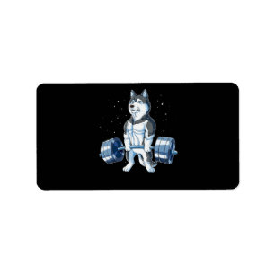 Étiquette Sibérien Husky Haltérophilie Hommes de transport