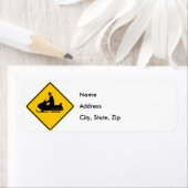 Étiquette Signal routier pour motoneige (En situation)