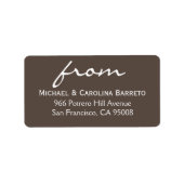 Étiquette Signature simple - Gris (Devant)