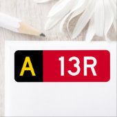 ÉTIQUETTE SIGNE A13R DU POINT D'ARRÊT (En situation)