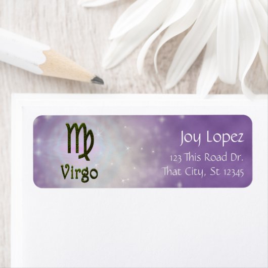 Étiquette Signe astrologique Virgo Zodiac couleur Pick (En situation)