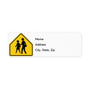 Étiquette Signe de route de zone d'école