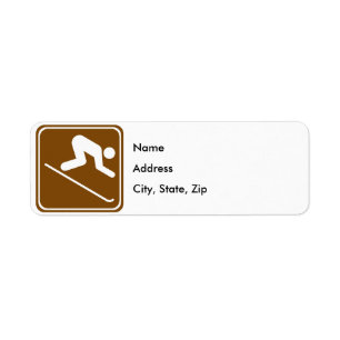 Étiquette Signe de route d'équipements de ski alpin