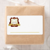 Étiquette Signé par l'Auteur Bookplate, Red Gold (En situation)