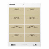 Étiquette Signé par l'auteur Ecru Color Chiseled Bow (Feuille entière)