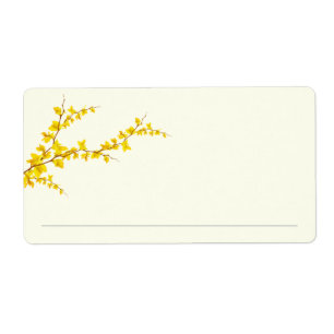 Étiquette Signing Line   Little Yellow Flower Bookplate