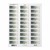 Étiquette SILENCE DAMASK GEM vert blanc (Feuille entière)