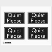 Étiquette Silence S'il Vous Plaît en Format Rectan (Feuille)