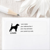 Étiquette silhouette beagle (En situation)