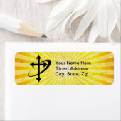 Étiquette Silhouette croisée ; jaune (En situation)