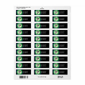 Étiquette Silhouette croisée ; Lumineuse (Feuille entière)