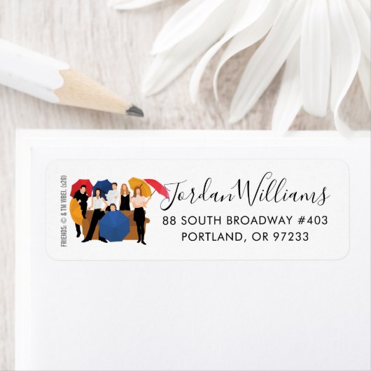 Étiquette Silhouette de caractères FRIENDS™ (En situation)