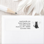 Étiquette Silhouette de chat magique - Choisir la couleur de (En situation)