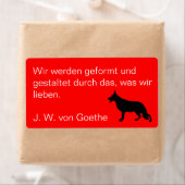 Étiquette Silhouette de chien de berger (En situation)