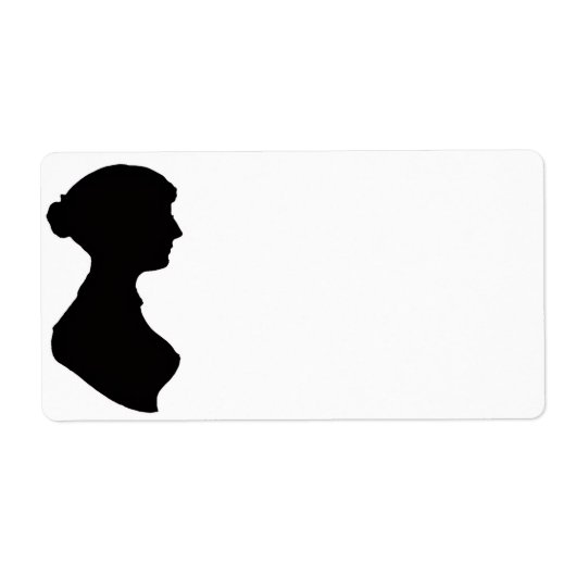 Étiquette Silhouette de Jane Austen (Devant)