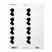 Étiquette Silhouette de Jane Austen (Feuille entière)