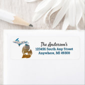 Étiquette Silhouette de l'État du Michigan (En situation)