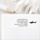 Étiquette Silhouette de requin - Choisir la couleur arrière (En situation)