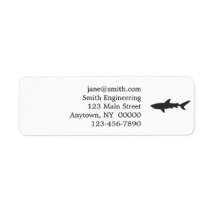 Étiquette Silhouette de requin - Choisir la couleur arrière 