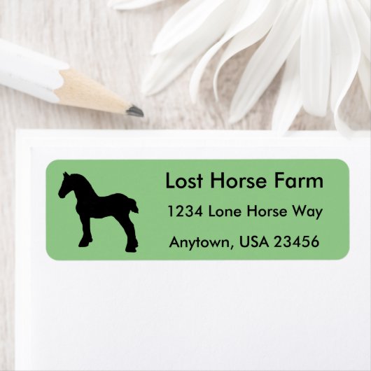 Étiquette Silhouette du cheval debout (En situation)