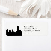 Étiquette Silhouette Skyline NYC, ESB #1 (En situation)