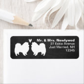 Étiquette Silhouettes de Chien Eskimo Américain (En situation)