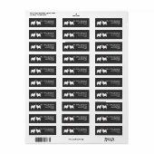 Étiquette Silhouettes de Chien Samoyé avec le coeur Adresse (Feuille entière)