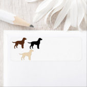 Étiquette silhouettes de couleur de récupération de labrador (En situation)