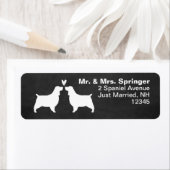 Étiquette Silhouettes en espagnol Springer anglais avec coeu (En situation)