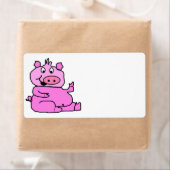ÉTIQUETTE SILLY PIGGY (En situation)