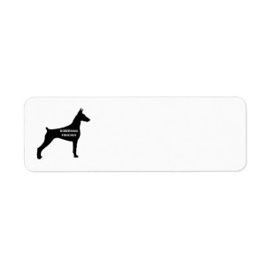 Étiquette silo black.png de nom de pinscher de dobermann