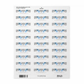 Étiquette Silver Blue Snowflakes Mariage d'hiver (Feuille entière)