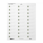 Étiquette Silver Cream Gifts Christmas Tree (Feuille entière)