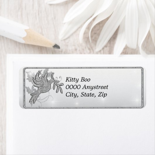 Étiquette Silver Dove (En situation)