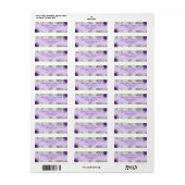 Étiquette Silver Foil Purple Amethyst Gem Adresse de retour (Feuille entière)