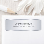Étiquette Silver Look Professional Glamour Adresse de retour (En situation)