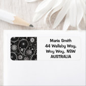 Étiquette Silver paisley (En situation)