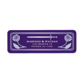 Étiquette Silver Purple Medieval Fantasy Sword Wedding Label (Devant)