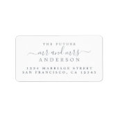 Étiquette Silver Script Future M. Mme Adresse de retour (Devant)