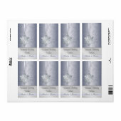 Étiquette Silver Snowflake Bijou Argent Vin de vacances (Feuille entière)