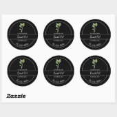 Étiquette simple à base d'huile de basilic fait ma (Feuille)