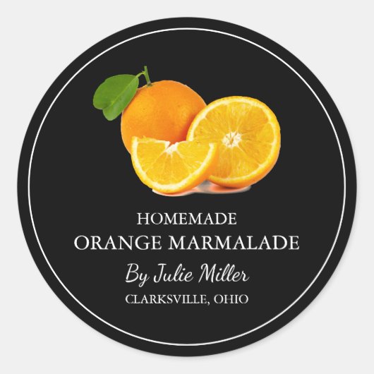 Étiquette simple à base d'orange (Devant)